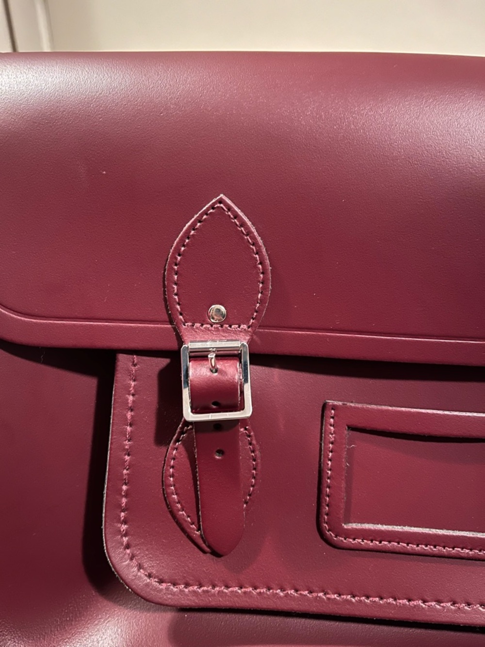 The Cambridge Satchel Company Burgundy Leather Satchel – Made in England - Picture 4 of 15